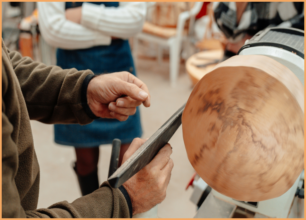 Man working on wood